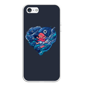 Чехол для iPhone 5/5S матовый с принтом Ocean heart. Totoro в Белгороде, Силикон | Область печати: задняя сторона чехла, без боковых панелей | catbus | fish | heart | kanta | kusakabe | mei | ocean | ogaki | satsuki | surf | susuvatari | tatsuo | totoro | water | waves | yasuko | вода | волны | канта | котобус | кусакабэ | море | мэй | огаки | океан | прибой | рыба | сацуки | сердце | сусуватари