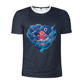 Мужская футболка 3D спортивная с принтом Ocean heart. Totoro в Белгороде, 100% полиэстер с улучшенными характеристиками | приталенный силуэт, круглая горловина, широкие плечи, сужается к линии бедра | catbus | fish | heart | kanta | kusakabe | mei | ocean | ogaki | satsuki | surf | susuvatari | tatsuo | totoro | water | waves | yasuko | вода | волны | канта | котобус | кусакабэ | море | мэй | огаки | океан | прибой | рыба | сацуки | сердце | сусуватари