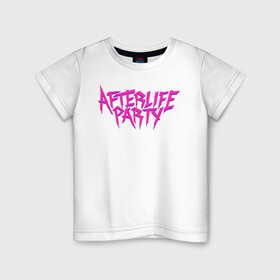 Детская футболка хлопок с принтом Afterlife Party в Белгороде, 100% хлопок | круглый вырез горловины, полуприлегающий силуэт, длина до линии бедер | fortnite | gamers | games | music | party | вечеринка | джей бавлин | игры | королевская битва | фортнайт