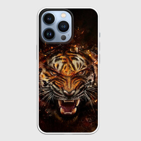 Чехол для iPhone 13 Pro с принтом ЯРОСТЬ ТИГРА в Белгороде,  |  | Тематика изображения на принте: animal | beast | cat | hunter | tiger | агрессия | брутальность | животные | звери | клыки | кошки | охотник | пасть | природа | рев | тигр | хищник | царь