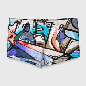 Мужские купальные плавки 3D с принтом Street Art Graffiti в Белгороде, Полиэстер 85%, Спандекс 15% |  | Тематика изображения на принте: art | graffiti | paints | street | wall