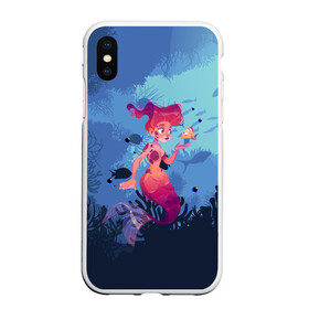 Чехол для iPhone XS Max матовый с принтом Mermaid Русалочка (Z) в Белгороде, Силикон | Область печати: задняя сторона чехла, без боковых панелей | mermaid | naiad | nymph | rusalka | ведява | водяница | восточнославянская мифология | дух | лесовица | мифология | морская дева | нимфа | русал | русалии | русалка | русалочка | ундина | фараонка