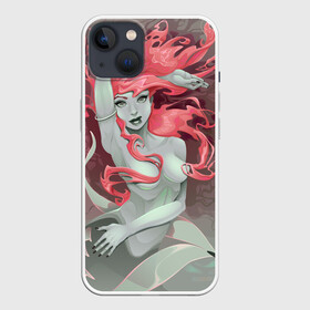 Чехол для iPhone 13 с принтом Красивая русалочка | Beautiful mermaid в Белгороде,  |  | mermaid | naiad | nymph | rusalka | ведява | водяница | восточнославянская мифология | дух | лесовица | мифология | морская дева | нимфа | русал | русалии | русалка | русалочка | ундина | фараонка