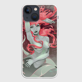 Чехол для iPhone 13 mini с принтом Красивая русалочка | Beautiful mermaid в Белгороде,  |  | Тематика изображения на принте: mermaid | naiad | nymph | rusalka | ведява | водяница | восточнославянская мифология | дух | лесовица | мифология | морская дева | нимфа | русал | русалии | русалка | русалочка | ундина | фараонка