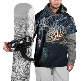 Накидка на куртку 3D с принтом Рисунок медуза в Белгороде, 100% полиэстер |  | medusa | арт | животные | медузы | рисунок | рыбы | щупальца