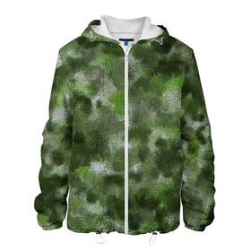 Мужская куртка 3D с принтом Canvas Green Camo в Белгороде, ткань верха — 100% полиэстер, подклад — флис | прямой крой, подол и капюшон оформлены резинкой с фиксаторами, два кармана без застежек по бокам, один большой потайной карман на груди. Карман на груди застегивается на липучку | abstraction | camouflage | canvas | green | камуфляж
