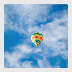 Магнитный плакат 3Х3 с принтом Воздушный шар в небе в Белгороде, Полимерный материал с магнитным слоем | 9 деталей размером 9*9 см | воздушные | воздушный | небеса | небесный | небо | облака | облако | туча | тучи | шар | шары