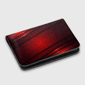 Картхолдер с принтом с принтом 3D red Абстрактные линии в Белгороде, натуральная матовая кожа | размер 7,3 х 10 см; кардхолдер имеет 4 кармана для карт; | 3d | 3д | sport | абстракция | линии | паттерн | соты | спортивный стиль | текстуры