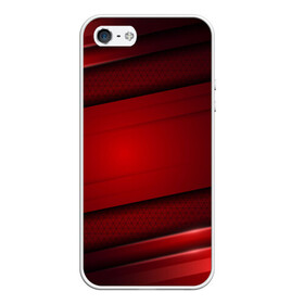Чехол для iPhone 5/5S матовый с принтом 3D red Абстрактные линии в Белгороде, Силикон | Область печати: задняя сторона чехла, без боковых панелей | 3d | 3д | sport | абстракция | линии | паттерн | соты | спортивный стиль | текстуры