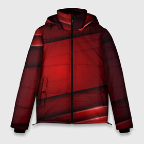Мужская зимняя куртка 3D с принтом 3D red Абстрактные линии в Белгороде, верх — 100% полиэстер; подкладка — 100% полиэстер; утеплитель — 100% полиэстер | длина ниже бедра, свободный силуэт Оверсайз. Есть воротник-стойка, отстегивающийся капюшон и ветрозащитная планка. 

Боковые карманы с листочкой на кнопках и внутренний карман на молнии. | 3d | 3д | sport | абстракция | линии | паттерн | соты | спортивный стиль | текстуры