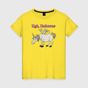 Женская футболка хлопок с принтом Ugh, Unicorns в Белгороде, 100% хлопок | прямой крой, круглый вырез горловины, длина до линии бедер, слегка спущенное плечо | disney | onward | pixar | unicorn | unicorns | vdzabma | вперёд | дисней | единорог | единороги | пиксар