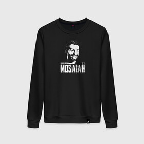 Женский свитшот хлопок с принтом Zizioss Design MOSALAH 11 в Белгороде, 100% хлопок | прямой крой, круглый вырез, на манжетах и по низу широкая трикотажная резинка  | basel | champion | chelsea | fifa | lfc | liverpool | mo salah | mohamed salah | mokawloon | roma | soccer | uefa | базель | египет | ливерпуль | лига чемпионов | лфк | мокавлун | мохаммед салах | рома | уефа | фифа | футбол