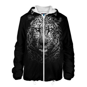 Мужская куртка 3D с принтом Leopard в Белгороде, ткань верха — 100% полиэстер, подклад — флис | прямой крой, подол и капюшон оформлены резинкой с фиксаторами, два кармана без застежек по бокам, один большой потайной карман на груди. Карман на груди застегивается на липучку | animal | cheetah | leopard | wild | леопард
