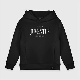 Детское худи Oversize хлопок с принтом Juventus | Tee est.1897 (2021/ в Белгороде, френч-терри — 70% хлопок, 30% полиэстер. Мягкий теплый начес внутри —100% хлопок | боковые карманы, эластичные манжеты и нижняя кромка, капюшон на магнитной кнопке | 0x000000123 | juve | juventus | ronaldo | криштьяно | роналдо | юве | ювентус