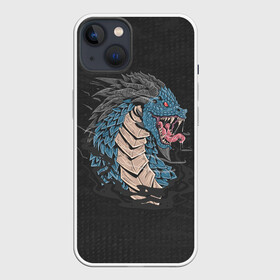 Чехол для iPhone 13 с принтом Дракон в Белгороде,  |  | dragon | дракон | драконами | драконом | дракоша | иероглиф | мифология | на черном