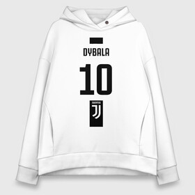 Женское худи Oversize хлопок с принтом Dybala 10 номер на груди Juventus в Белгороде, френч-терри — 70% хлопок, 30% полиэстер. Мягкий теплый начес внутри —100% хлопок | боковые карманы, эластичные манжеты и нижняя кромка, капюшон на магнитной кнопке | 10 | ac milan | champions | fifa | juve | juventus | juvi | paulo dybala | soccer | uefa | дубала | лига чемпионов | номер | пауло дибала | сборная аргентины | спорт | уефа | фифа | фк | футбол | футболист | футбольный клуб | 