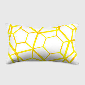 Подушка 3D антистресс с принтом Hexagon в Белгороде, наволочка — 100% полиэстер, наполнитель — вспененный полистирол | состоит из подушки и наволочки на молнии | hexagon | high tech | lines | sun | yellow | линии | многоугольник | насыщенный желтый | паутина | солнце | хай тек | шестиугольник | яркий