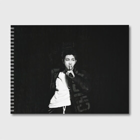 Альбом для рисования с принтом Namjoon black в Белгороде, 100% бумага
 | матовая бумага, плотность 200 мг. | bts | pop | битиэс | бтс | ви | джей хоуп | джонгук | корейцы | музыка | поп | попса | рм | чимин | чин сюги