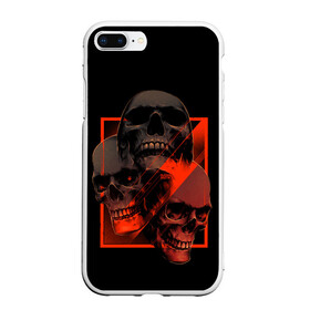 Чехол для iPhone 7Plus/8 Plus матовый с принтом Skulls | Черепа в Белгороде, Силикон | Область печати: задняя сторона чехла, без боковых панелей | bones | dark | darkness | dead | death | head | human | red | skull | skulls | голова | кости | красный | мертвец | мертвый | темнота | темный | тьма | человек | череп | черепа