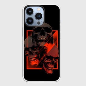 Чехол для iPhone 13 Pro с принтом Skulls | Черепа в Белгороде,  |  | bones | dark | darkness | dead | death | head | human | red | skull | skulls | голова | кости | красный | мертвец | мертвый | темнота | темный | тьма | человек | череп | черепа