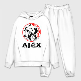 Мужской костюм хлопок OVERSIZE с принтом FC AJAX AMSTERDAM   ФК АЯКС в Белгороде,  |  | ajax amsterdam | fifa | football | football club. | sport | uefa | английская премьер лига | аякс амстердам | лига финал | матч | спорт | уефа | финал | фифа | футбол | футбольный клуб