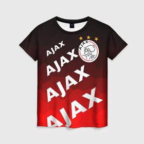 Женская футболка 3D с принтом FC AJAX AMSTERDAM / ФК АЯКС в Белгороде, 100% полиэфир ( синтетическое хлопкоподобное полотно) | прямой крой, круглый вырез горловины, длина до линии бедер | ajax amsterdam | fifa | football | football club. | sport | uefa | английская премьер лига | аякс амстердам | лига финал | матч | спорт | уефа | финал | фифа | футбол | футбольный клуб