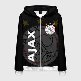 Мужская толстовка 3D на молнии с принтом FC AJAX AMSTERDAM / ФК АЯКС в Белгороде, 100% полиэстер | длина до линии бедра, манжеты и пояс оформлены мягкой тканевой резинкой, двухслойный капюшон со шнурком для регулировки, спереди молния, по бокам два кармана | ajax amsterdam | fifa | football | football club. | sport | uefa | английская премьер лига | аякс амстердам | лига финал | матч | спорт | уефа | финал | фифа | футбол | футбольный клуб