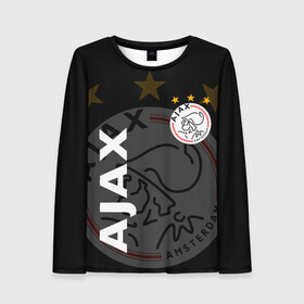 Женский лонгслив 3D с принтом FC AJAX AMSTERDAM / ФК АЯКС в Белгороде, 100% полиэстер | длинные рукава, круглый вырез горловины, полуприлегающий силуэт | ajax amsterdam | fifa | football | football club. | sport | uefa | английская премьер лига | аякс амстердам | лига финал | матч | спорт | уефа | финал | фифа | футбол | футбольный клуб