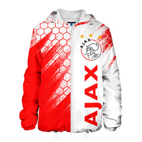 Мужская куртка 3D с принтом FC AJAX AMSTERDAM / ФК АЯКС в Белгороде, ткань верха — 100% полиэстер, подклад — флис | прямой крой, подол и капюшон оформлены резинкой с фиксаторами, два кармана без застежек по бокам, один большой потайной карман на груди. Карман на груди застегивается на липучку | ajax amsterdam | fifa | football | football club. | sport | uefa | английская премьер лига | аякс амстердам | лига финал | матч | спорт | уефа | финал | фифа | футбол | футбольный клуб