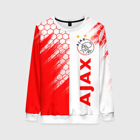 Женский свитшот 3D с принтом FC AJAX AMSTERDAM / ФК АЯКС в Белгороде, 100% полиэстер с мягким внутренним слоем | круглый вырез горловины, мягкая резинка на манжетах и поясе, свободная посадка по фигуре | ajax amsterdam | fifa | football | football club. | sport | uefa | английская премьер лига | аякс амстердам | лига финал | матч | спорт | уефа | финал | фифа | футбол | футбольный клуб