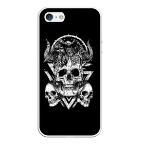 Чехол для iPhone 5/5S матовый с принтом Черепа и Вороны | Skulls Raven в Белгороде, Силикон | Область печати: задняя сторона чехла, без боковых панелей | Тематика изображения на принте: skulls | xo | вороны | градиент | животные | кости | мозги | паттерн | полосы | природа | птицы | скелет | текстура | узор | хо | чб | черепа | черный