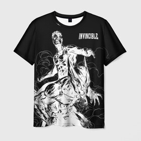 Мужская футболка 3D с принтом Неуязвимый (Invincible) в Белгороде, 100% полиэфир | прямой крой, круглый вырез горловины, длина до линии бедер | damien darkblood | invincible | дэмиен даркблад | мультсериал | непобедимый | неуязвимый