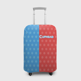 Чехол для чемодана 3D с принтом Title CAPHEAD  в Белгороде, 86% полиэфир, 14% спандекс | двустороннее нанесение принта, прорези для ручек и колес | Тематика изображения на принте: caphead | cup | mugman | друг | капхейд | кружка | мугман