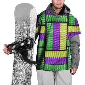 Накидка на куртку 3D с принтом Цветные Ремешки в Белгороде, 100% полиэстер |  | colorful | straps | stripes | полосы | ремешки