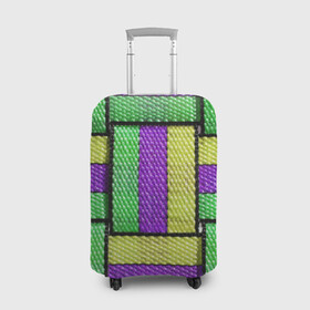 Чехол для чемодана 3D с принтом Цветные Ремешки в Белгороде, 86% полиэфир, 14% спандекс | двустороннее нанесение принта, прорези для ручек и колес | colorful | straps | stripes | полосы | ремешки