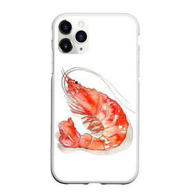 Чехол для iPhone 11 Pro матовый с принтом креветка в Белгороде, Силикон |  | ocean | sea | sea animal | креветка | лобстер | море | океан | рак