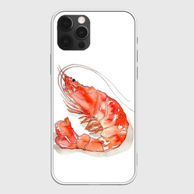 Чехол для iPhone 12 Pro с принтом креветка в Белгороде, силикон | область печати: задняя сторона чехла, без боковых панелей | Тематика изображения на принте: ocean | sea | sea animal | креветка | лобстер | море | океан | рак
