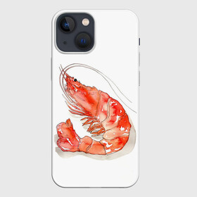 Чехол для iPhone 13 mini с принтом креветка в Белгороде,  |  | ocean | sea | sea animal | креветка | лобстер | море | океан | рак