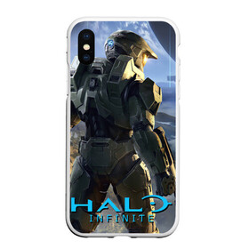 Чехол для iPhone XS Max матовый с принтом Halo Infinite в Белгороде, Силикон | Область печати: задняя сторона чехла, без боковых панелей | game | games | halo | infinite | microsoft | xbox