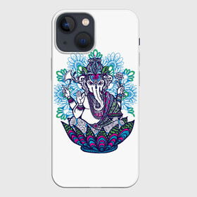 Чехол для iPhone 13 mini с принтом Будда слон в Белгороде,  |  | будда | будды | буды | медитация | мир | радужные | руки | слон | слон будды | слоны | спокойствие | топор | туристам | хипи | хобот | хоппи | цветы