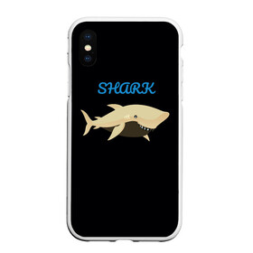 Чехол для iPhone XS Max матовый с принтом Shark в Белгороде, Силикон | Область печати: задняя сторона чехла, без боковых панелей | shark | акула | морские жители | подводный мир | рыбы