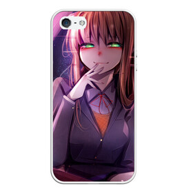 Чехол для iPhone 5/5S матовый с принтом Monika Doki Doki в Белгороде, Силикон | Область печати: задняя сторона чехла, без боковых панелей | club | doki doki | literature | monika | novel | доки доки | клуб | литературный | моника | роман