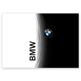 Поздравительная открытка с принтом Black and White BMW в Белгороде, 100% бумага | плотность бумаги 280 г/м2, матовая, на обратной стороне линовка и место для марки
 | Тематика изображения на принте: auto | black | bmw | buddhism | car | cars | club | drift | dualism | germany | power | road | strength | tuning | white | yang | yin | авто | автомобиль | автопром | белое | бмв | буддизм | германия | гонки | дорога | дуализм | инь | лого | машина | мощь