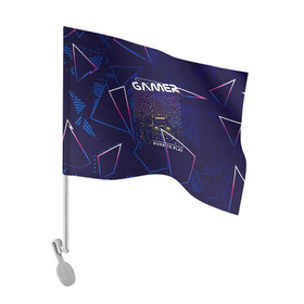 Флаг для автомобиля с принтом GAMER gamepad в Белгороде, 100% полиэстер | Размер: 30*21 см | gamer | джойстик | игра | игрок | игроман