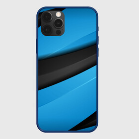 Чехол для iPhone 12 Pro с принтом Blue Sport Style в Белгороде, силикон | область печати: задняя сторона чехла, без боковых панелей | 3d | 3д | sport | абстракция | линии | паттерн | соты | спортивный стиль | текстуры