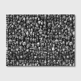 Альбом для рисования с принтом Мрачные портреты в Белгороде, 100% бумага
 | матовая бумага, плотность 200 мг. | Тематика изображения на принте: halloween | лица | мрачное | портреты | страшное | сюрреализм | ужасы