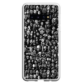 Чехол для Samsung Galaxy S10 с принтом Мрачные портреты в Белгороде, Силикон | Область печати: задняя сторона чехла, без боковых панелей | halloween | лица | мрачное | портреты | страшное | сюрреализм | ужасы