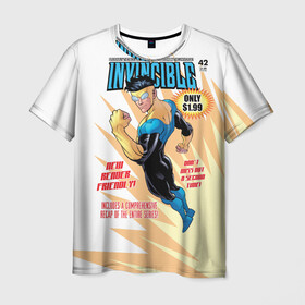 Мужская футболка 3D с принтом НЕУЯЗВИМЫЙ | INVINCIBLE в Белгороде, 100% полиэфир | прямой крой, круглый вырез горловины, длина до линии бедер | comics | damien darkblood | invincible | дэмиен даркблад | комикс | комиксы | мультсериал | непобедимый | неуязвимый