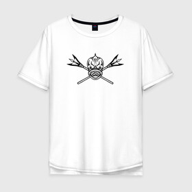 Мужская футболка хлопок Oversize с принтом Пиранья в Белгороде, 100% хлопок | свободный крой, круглый ворот, “спинка” длиннее передней части | fish | piranha | живность | морская | пиранья | рыба | тату | татуировка | черная