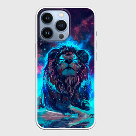 Чехол для iPhone 13 Pro с принтом СИЯЮЩИЙ ЛЕВ в Белгороде,  |  | beast | cosmos | king | lion | neon | night | sky | stars | звезды | зодиак | космос | лев | небо | ночь | прайд | хищник | царь